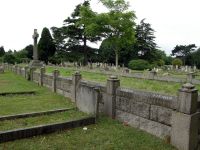 Faversham Gunpowser Explosion - view of full length of grave / memorial
