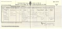 Death certificate for Rose Hemmings née Partleton