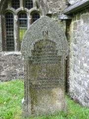 The gravestone of Jemima Arthur nee Spurrell and her daughter Rebecca Andrew(s) nee Bradford